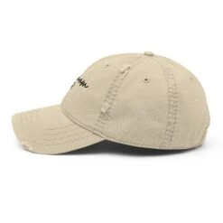 Distressed Dog Mom Embroidered Hat 11 Distressed Dog Mom Embroidered Hat -Little Loom Store distressed dad hat khaki left side 66a801aa3972c