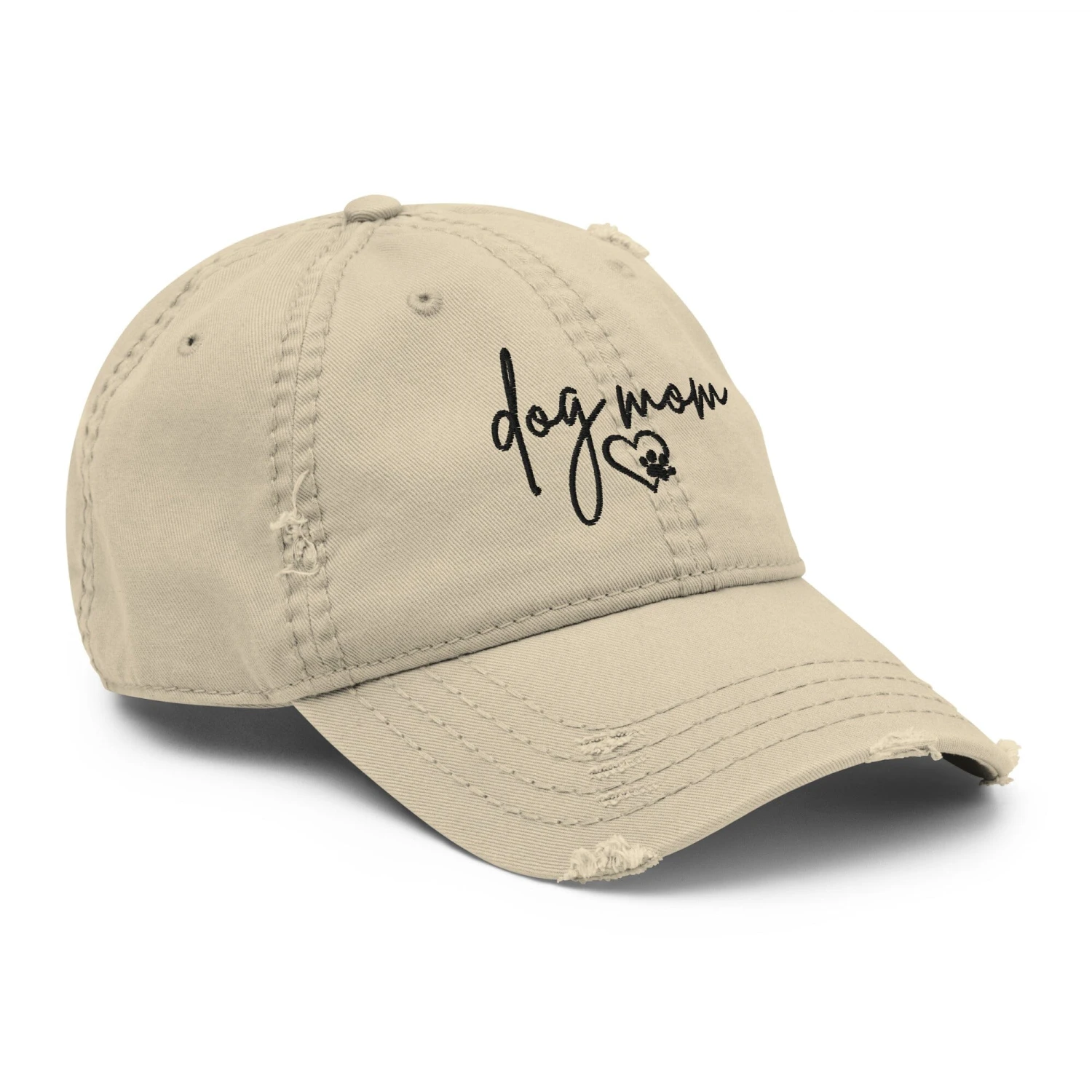 Distressed Dog Mom Embroidered Hat 7 Distressed Dog Mom Embroidered Hat - Image 5