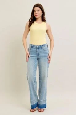 Judy Blue Full Size Mr Release Hem Wide Leg Jeans Plus Size 25 Judy Blue Full Size Mr Release Hem Wide Leg Jeans Plus Size -Little Loom Store e241a16cf6494f0b9235d63e8223f53f Max Origin