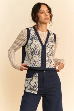 Davi & Dani Lace Patch Open Front Denim Vest -Little Loom Store e2a8d560 3664 4b13 953b edf19f397b69 Max
