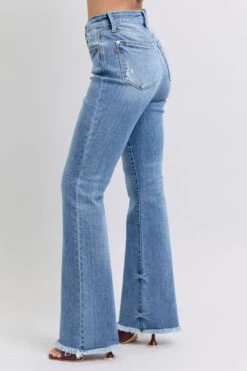 Judy Blue Full Size Raw Hem High Rise Bootcut Jeans -Little Loom Store e2dfff07 272f 4f37 b234 c5a5aa3e0fde Max