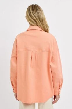 RISEN Full Size Button Down Long Sleeve Denim Shacket With Chest Pockets Plus Size -Little Loom Store e30b6420 784c 489e ba58 a63a30e6418c Min