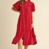 Annie Wear Mineral Washed Button Down Puff Sleeve Shirt Dress -Little Loom Store e3c51e5d 955b 4ad2 ad69 8d1f1408b0fd Min