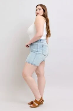 Judy Blue Full Size 2 Button Denim Shorts With Pockets Plus Size -Little Loom Store e400bfd3 337c 4ce6 a72f aa0ddabb645d Max