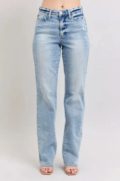 Judy Blue Full Size Mid Rise Light Wash Dad Jeans Plus Size -Little Loom Store e50582c5e8384468b56a1ebf6a58b48d Max Origin