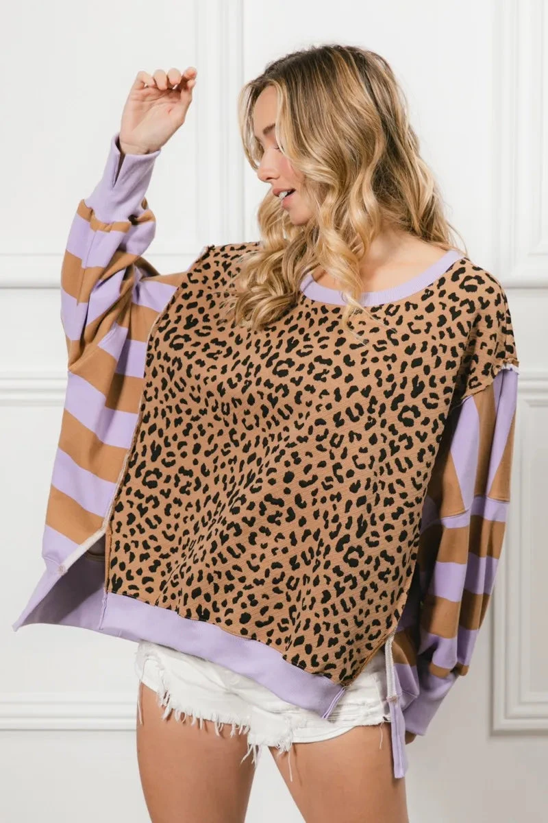 BiBi Leopard And Stripe Mixed Top 6 BiBi Leopard And Stripe Mixed Top - Image 4