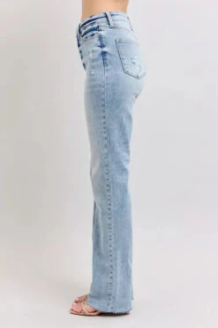 Judy Blue Full Size Mid Rise Light Wash Dad Jeans Plus Size -Little Loom Store e54447820efa4ce5a08157f7cc06785d Max Origin