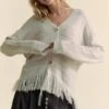 Davi & Dani Fringe V-Neck Button Up Long Sleeve Cardigan -Little Loom Store e552d763 d34c 48c7 ad4b 35cb14df8287 Max