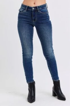 Judy Blue Full Size Mid-Rise Waist Skinny Jeans With Pockets -Little Loom Store e5df7c3c cc6c 4ed0 83ac 6537b462ca8b Max