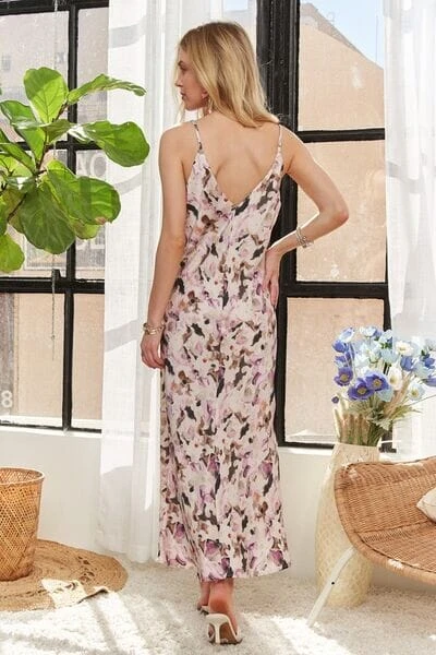 ADORA Watercolor V-Neck Midi Cami Dress 9 ADORA Watercolor V-Neck Midi Cami Dress - Image 7