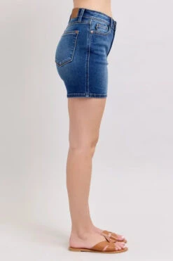 Judy Blue Full Size 2 Button Mid Length Dad Denim Shorts Plus Size -Little Loom Store e652841599964b64999f57a939e84fc4 Max Origin
