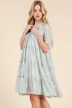 Lime 'N' Chili Ditsy Floral Print Sheer Ruffle Detail Mini Dress -Little Loom Store e7f3d7b0a1774099ad8afd8476e1f523 Max Origin