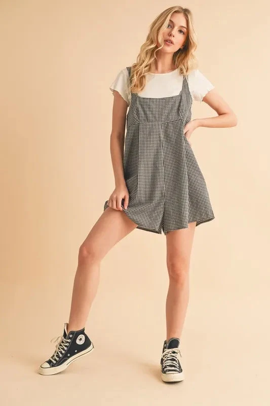 Aemi+Co Plaid Square Neck Romper 12 Aemi+Co Plaid Square Neck Romper - Image 10