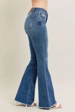 Judy Blue Full Size Mr Vintage Wash Flare Jeans W/ Destroy And Fray Hem Plus Size -Little Loom Store e8680befd06b4956a128d4e72aa26370 Max Origin