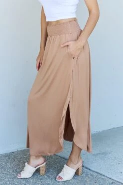 Full Size High Waist Scoop Hem Maxi Skirt In Tan -Little Loom Store e91704546f6946cc8a6ff28ed981c5b0 Max