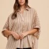Annie Wear Striped Button Up Half Sleeve Shirt 2 Annie Wear Striped Button Up Half Sleeve Shirt -Little Loom Store e972546b 4cbe 4ea9 b225 f91c10786668 Max