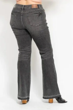 Judy Blue Full Size Mid Rise Tummy Control Washed Gray Release Hem Flare Jeans Plus Size -Little Loom Store e9d16b6c 97eb 4cd9 9ca0 e70487fbd9ec Max Origin