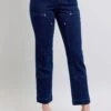 Judy Blue Full Size Hw Work Wear Knee Patch Straight Jeans Plus Size