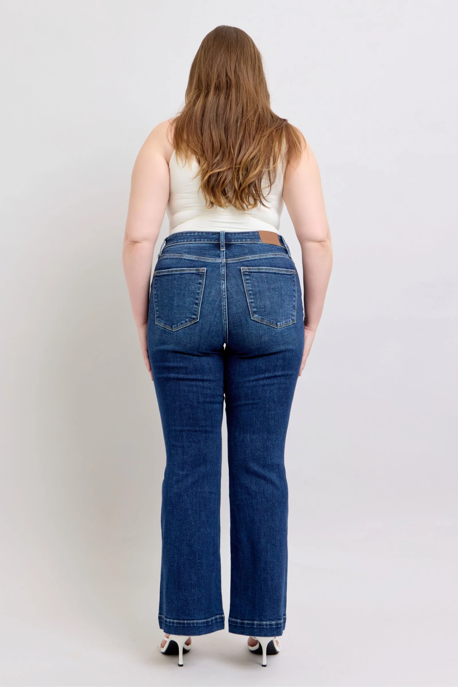 Judy Blue Full Size High Rise Flare Jeans With Pockets Plus Size 4 Judy Blue Full Size High Rise Flare Jeans With Pockets Plus Size - Image 2
