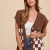 Annie Wear Checkered Button Down Short Sleeve Cardigan -Little Loom Store ed1fa97c 66d7 48ed 842a 60cedd06dc83 Max