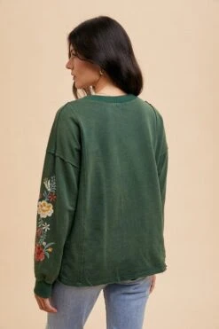 Annie Wear Embroidered Long Sleeve French Terry Top -Little Loom Store ee847dcb 7d00 484c 9e35 113a305aaa97 Max