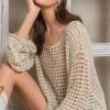 POL Side Slit Openwork Long Sleeve Knit Cover Up -Little Loom Store eebc437c a0a5 4106 b0c6 ce88049b18d9 Min