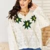 POL Floral Embroidered Pattern V-Neck Sweater 2 POL Floral Embroidered Pattern V-Neck Sweater -Little Loom Store f0340125 96b7 46e6 bbe7 f4be292552e0 Min