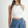 MABLE Contrast Trim Grecian Neck Cropped Tank -Little Loom Store f0901601 6e10 46dd b18c 8a2bef9989fd Max Origin