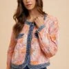 Annie Wear Floral Jacquard Denim Contrast Button Down Jacket 1 Annie Wear Floral Jacquard Denim Contrast Button Down Jacket -Little Loom Store f1507156 05a1 41c6 a208 874e7f887ce6 Max
