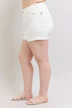 Judy Blue Full Size High Waist Double Roll Cuff Denim Shorts Plus Size -Little Loom Store f1854bf4 206e 4dec b94c 207c33d8c829 Max Origin