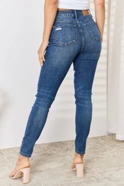 Judy Blue Full Size High Waist Distressed Slim Jeans -Little Loom Store f42d06df 6f01 4911 a2de a573479c93aa Min