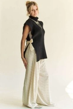 Davi & Dani Side Split Turtleneck Sleeveless Knit Top -Little Loom Store f5b397a6 b5be 446f be54 0b4e988cadcd Max