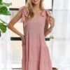ADORA V-Neck Tie Shoulder Dress -Little Loom Store f64ba5e3 34a5 47bd b420 44a230d906ab Min