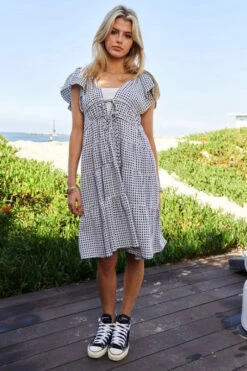 Davi & Dani Jacquard V-Neck Flutter Cap Sleeve Tiered Dress -Little Loom Store f68ce2aef6ab42e192cd5b4322380d79 Max Origin