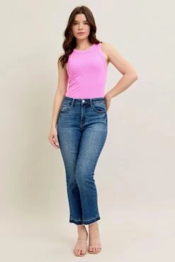Judy Blue Full Size Hw Vintage Wash Release Hem Kick Flare Jeans Plus Size -Little Loom Store f7111a89d7114b96ac2c600d96e72c4c Max Origin