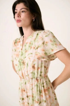 Mittoshop Flower Print Flutter Sleeve V Slit Maxi Dress -Little Loom Store f7b96ee332ef42e7b37161470d50bca7 Max Origin