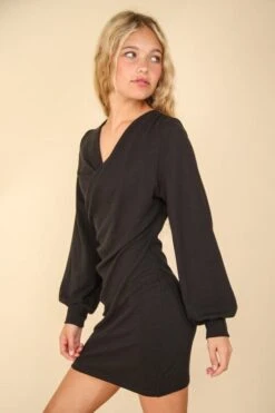 VERY J Ruched Detail Bodycon Mini Dress -Little Loom Store f8206b99 064d 4355 8f47 c7af5820478e Max