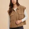Annie Wear Puzzle Quilted Snap Down Vest Coat -Little Loom Store f89d1a27 10e5 4279 8330 25ec515eb612 Max