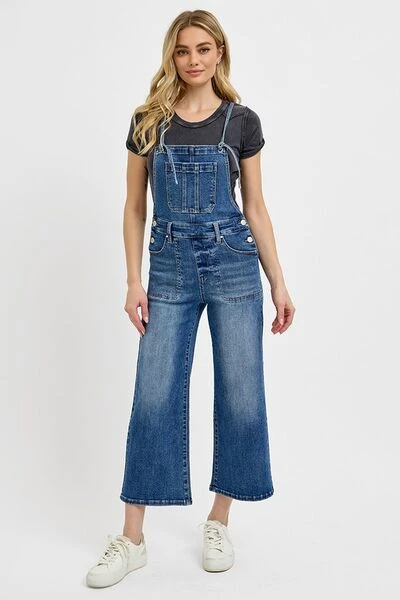 RISEN Full Size Knotted Strap Denim Overalls With Pockets Plus Size 4 RISEN Full Size Knotted Strap Denim Overalls With Pockets Plus Size - Image 2