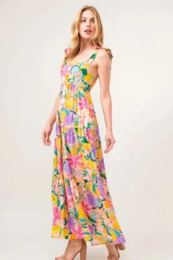 And The Why Shoulder Strap Tropical Fruit Printed Tiered Maxi Dress -Little Loom Store fe753f78e6544686a502adeb5dec9ae3 Max Origin