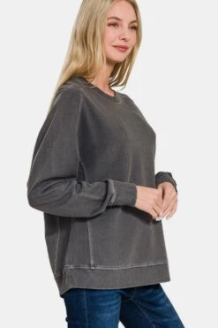 Zenana Full Size Pigment Dyed French Terry Sweatshirt -Little Loom Store ff0c2a2c 8e0d 4922 81f7 60fd33930810 Max