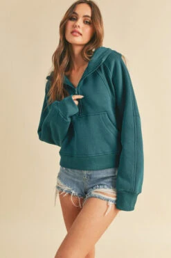 Aemi + Co Half Zip Raglan Sleeve Hoodie With Kangaroo Pocket -Little Loom Store ff1ea5e5 1a7d 44fc b533 ad6838f61c72 Max